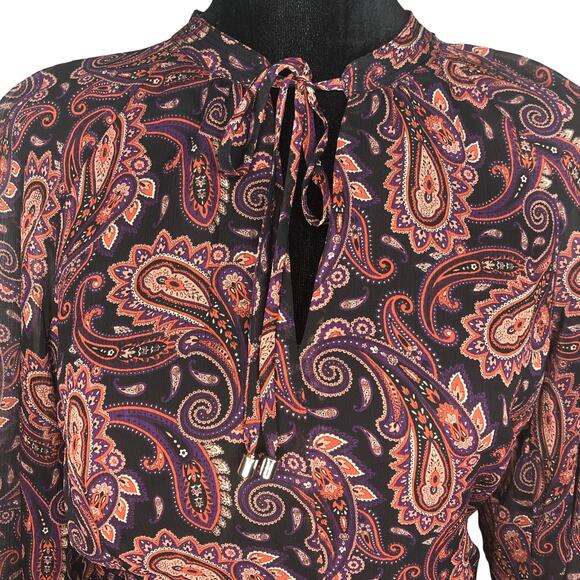 Tommy Hilfiger Paisley Midi Dress - Size 2 - Picture 3 of 12